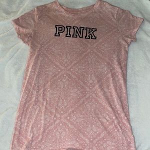 PINK paisley print T-shirt